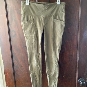 Prana Cropped Olive Green Leggings